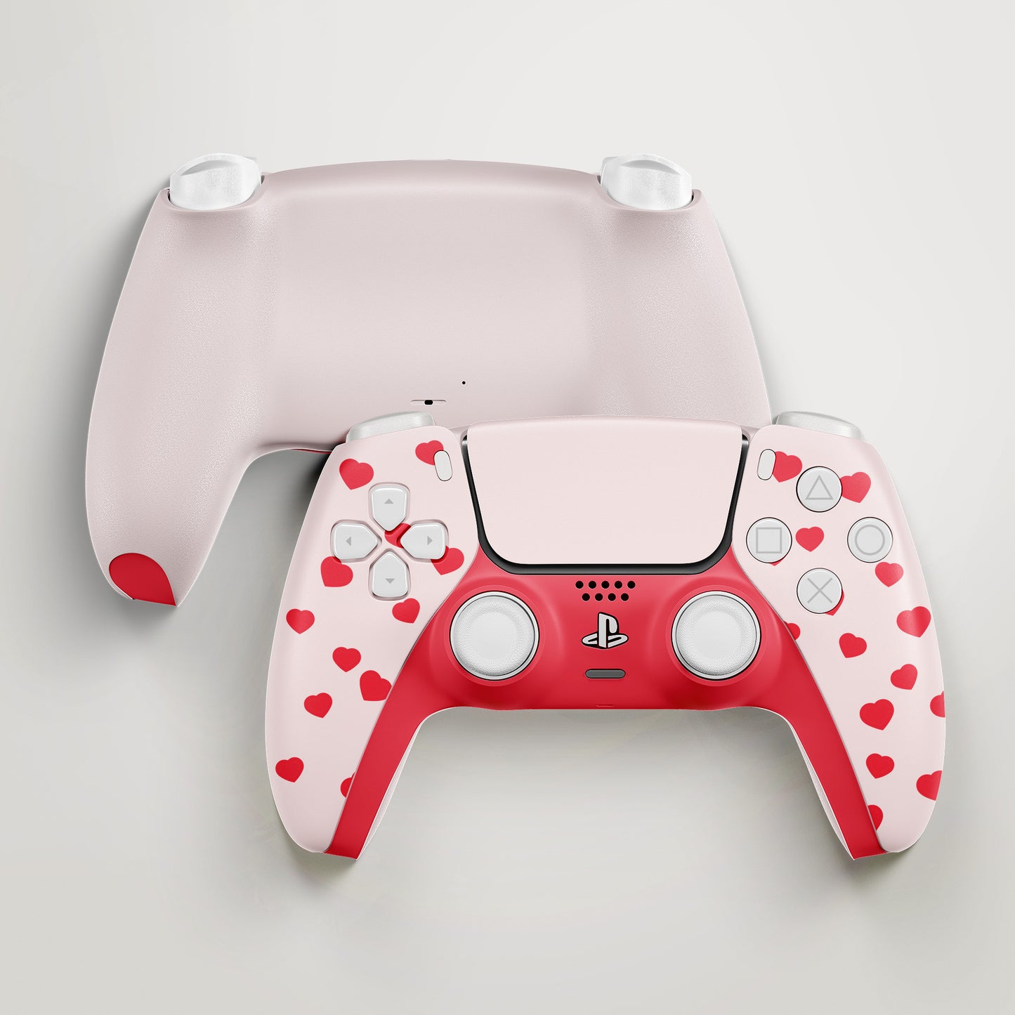 PS5 RED HEARTHS PASTEL PINK CONTROLLER