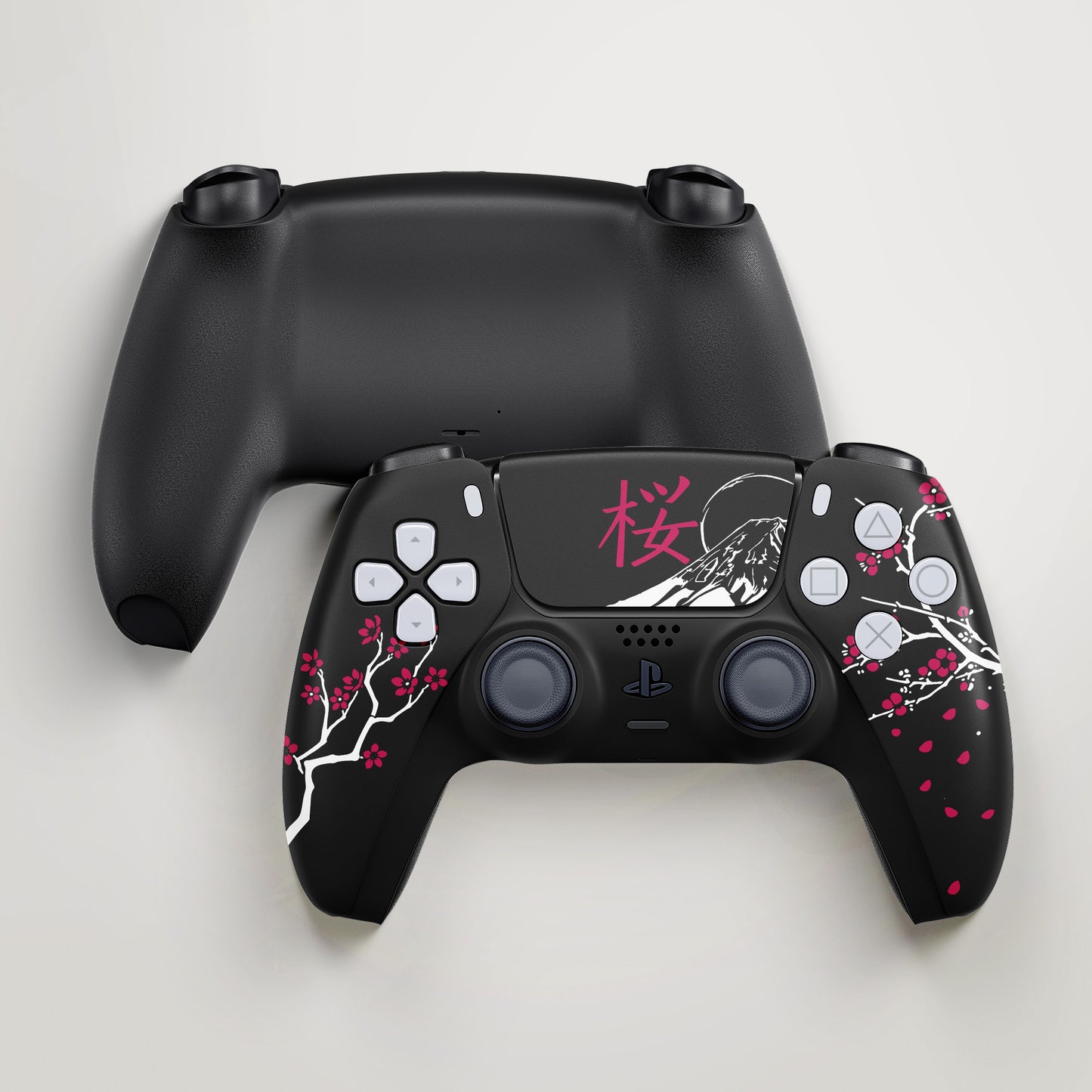PS5 SAKURA CHERRY BLOSSOM BLACK CONTROLLER