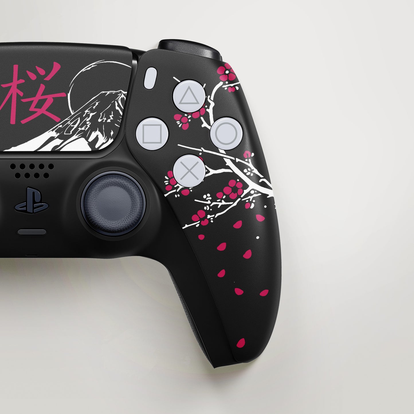 PS5 SAKURA CHERRY BLOSSOM BLACK CONTROLLER