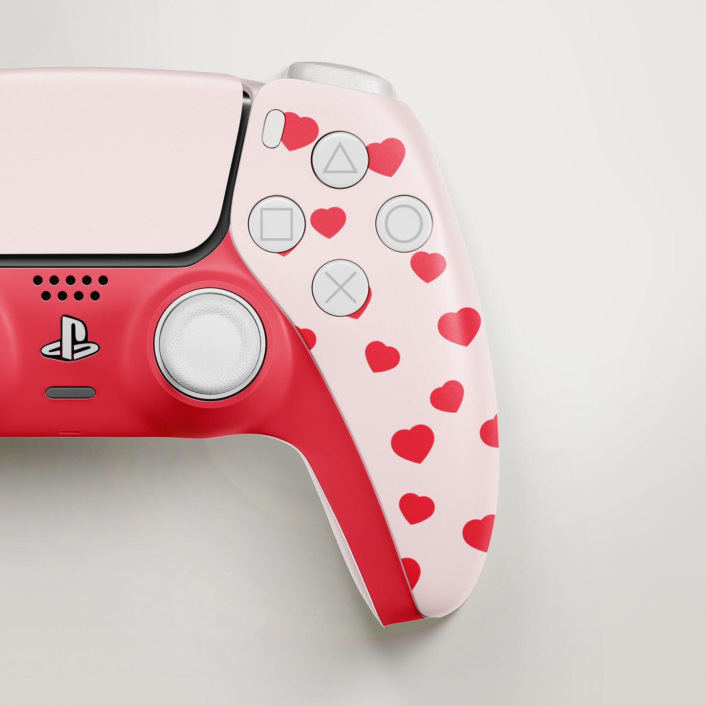 PS5 RED HEARTHS PASTEL PINK CONTROLLER
