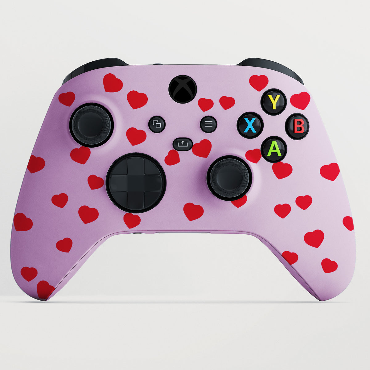 XBOX RED HEARTHS PASTEL PINK CONTROLLER
