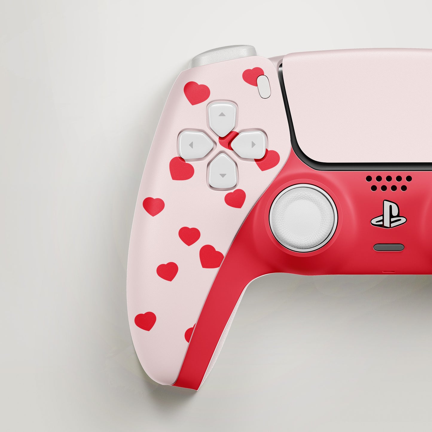 PS5 RED HEARTHS PASTEL PINK CONTROLLER