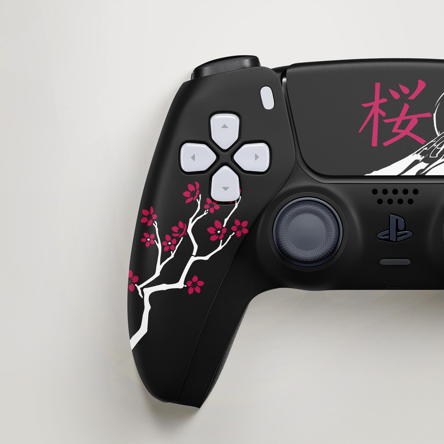 PS5 SAKURA CHERRY BLOSSOM BLACK CONTROLLER